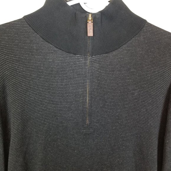 Polo Ralph Lauren Mens M Black Long Sleeves 1/4 Zi - Picture 2 of 8